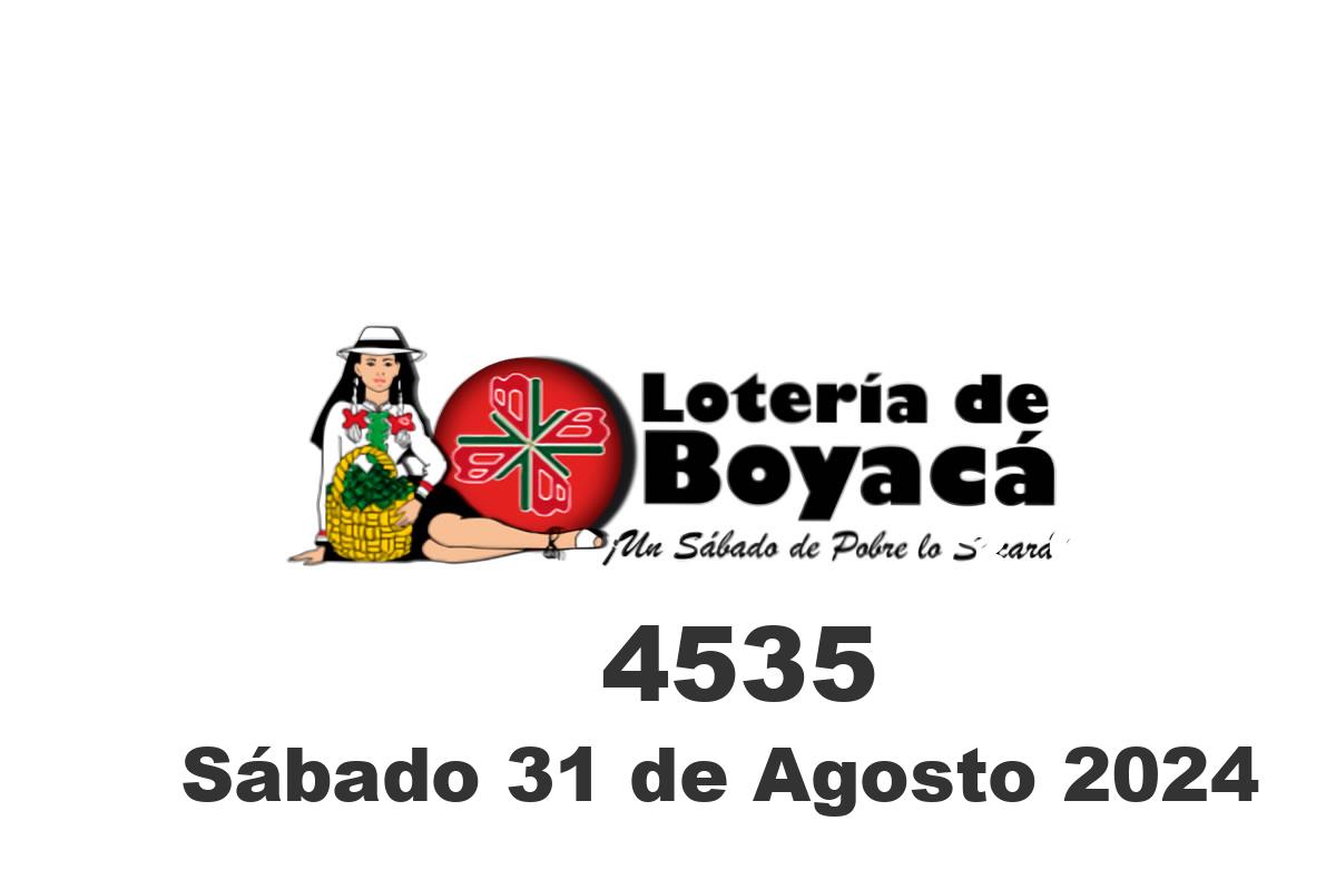 Loteria de Boyaca sábado 31 de agosto del 2024